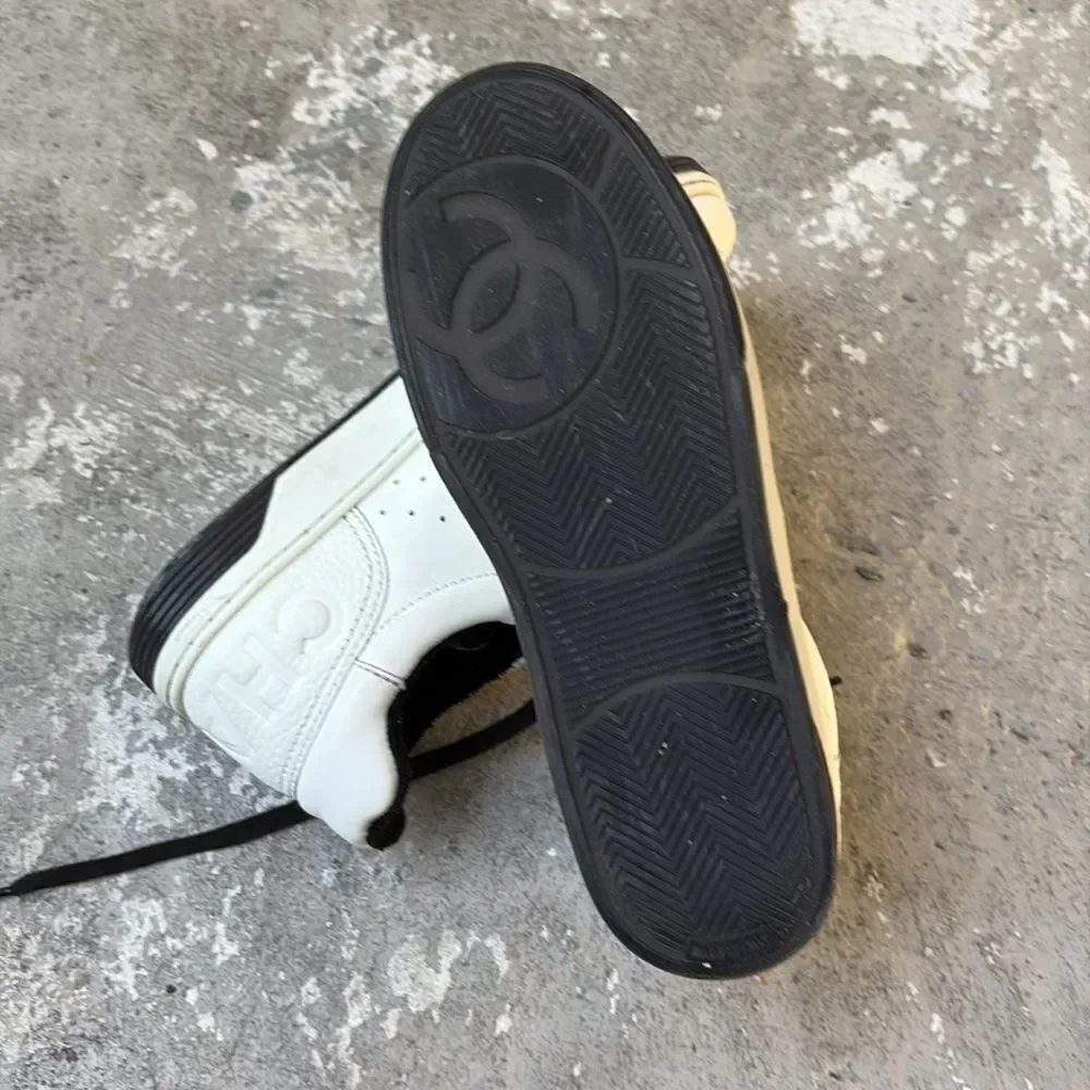 Chanel leather low tops
